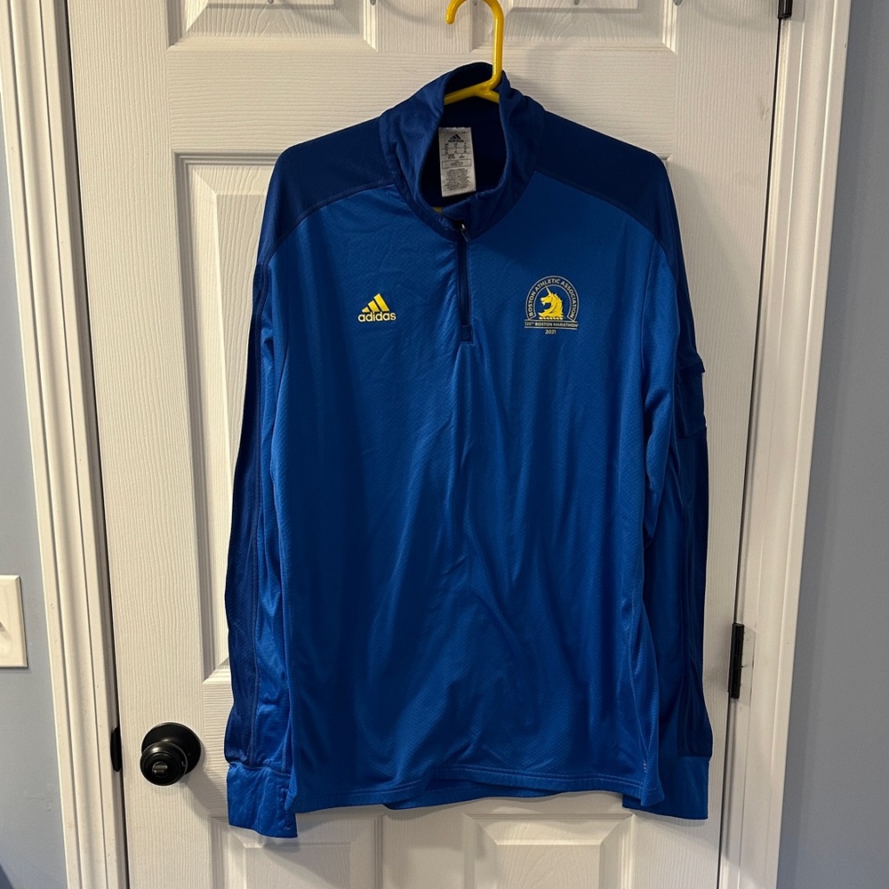 Adidas Royal Blue Marathon Quarter-Zip Pullover